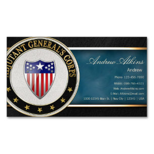 Adjutant General's Corps Branch Insignia [3D] Magnetic Business Card