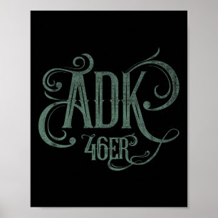 Adk 46er - Adirondack Mountains High Peaks  Poster
