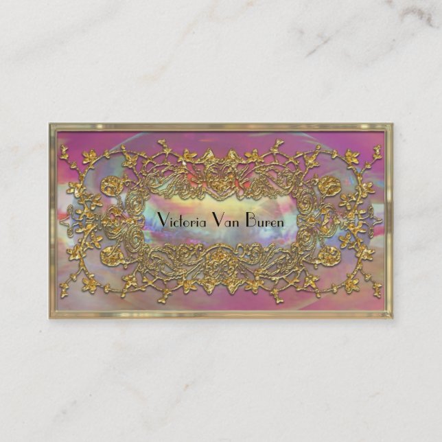 Adlamchelle Vivian  Elegant Professional Business Card (Front)