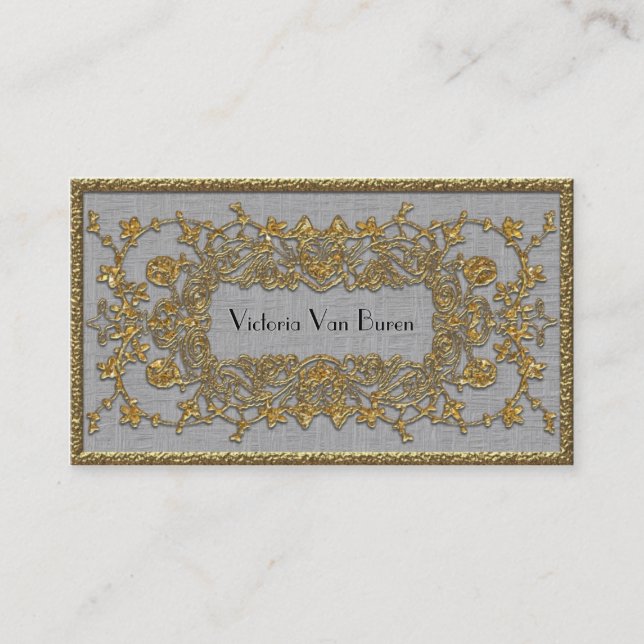 Adlamchelle Winter Elegant Professional Business Card (Front)