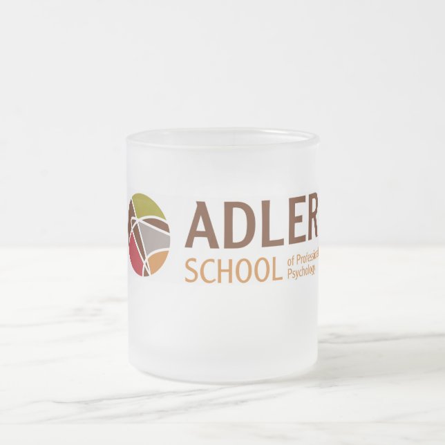 Adler School Frosted Glass Mug 1 (Center)