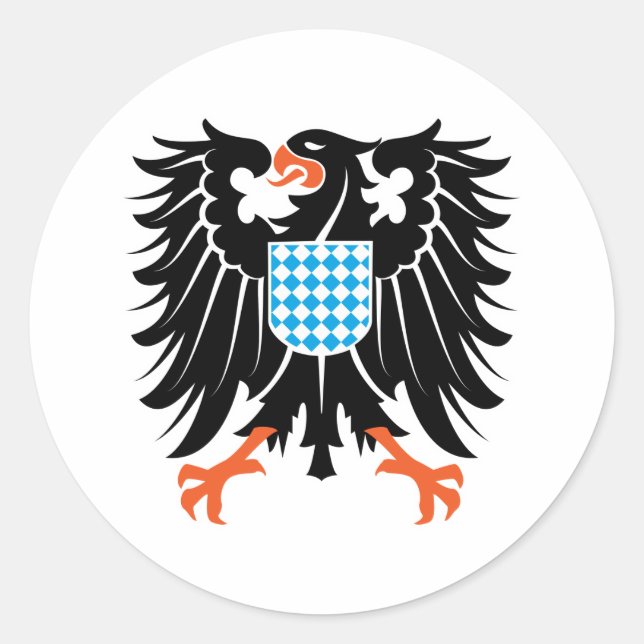 Adler Wappen Bayern eagle crest Bavaria Classic Round Sticker (Front)