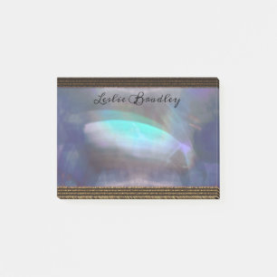 Admenia Bleu Elegant Monogram Post-it Notes