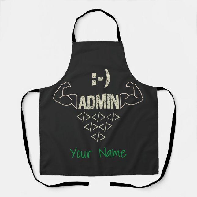 Admin Administrator IT Sysadmin Computer Scientist Apron (Front)
