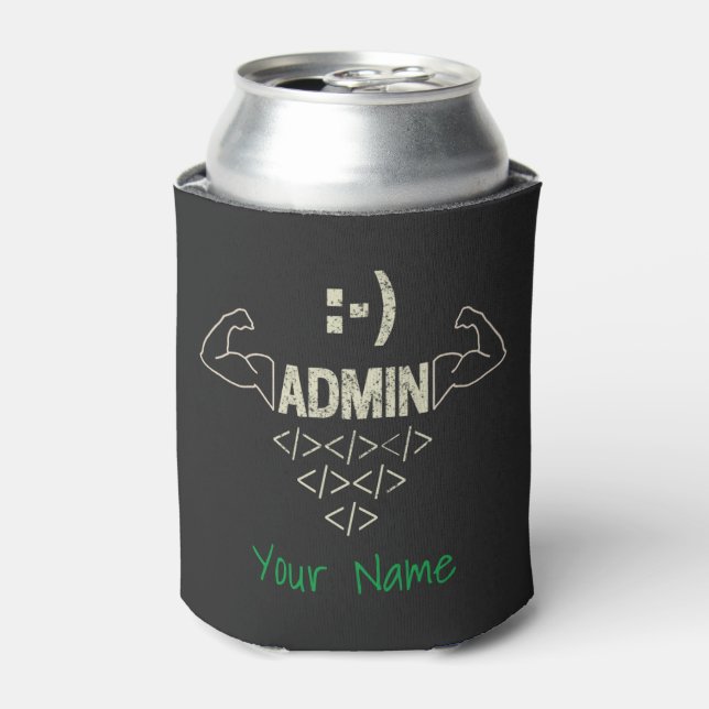 Admin Administrator IT Sysadmin Computer Scientist Can Cooler (Can Front)