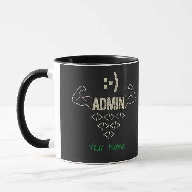 Admin Administrator IT Sysadmin Computer Scientist Mug (Left)
