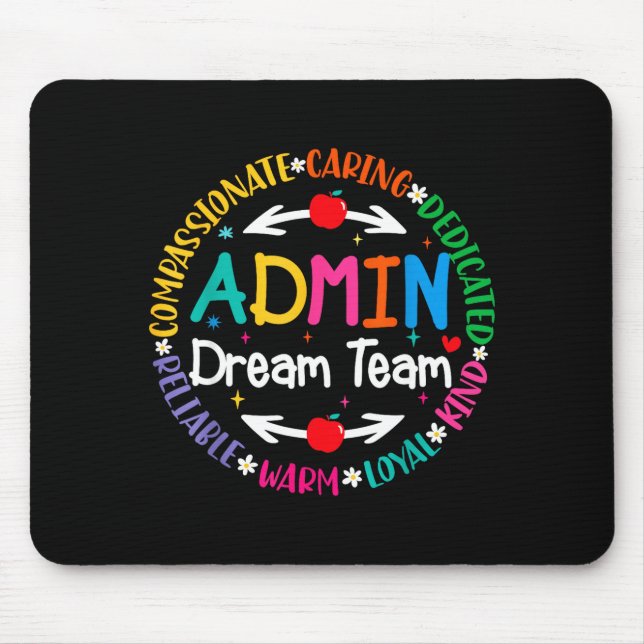 Admin dream team back to school front office mouse mat (Front)