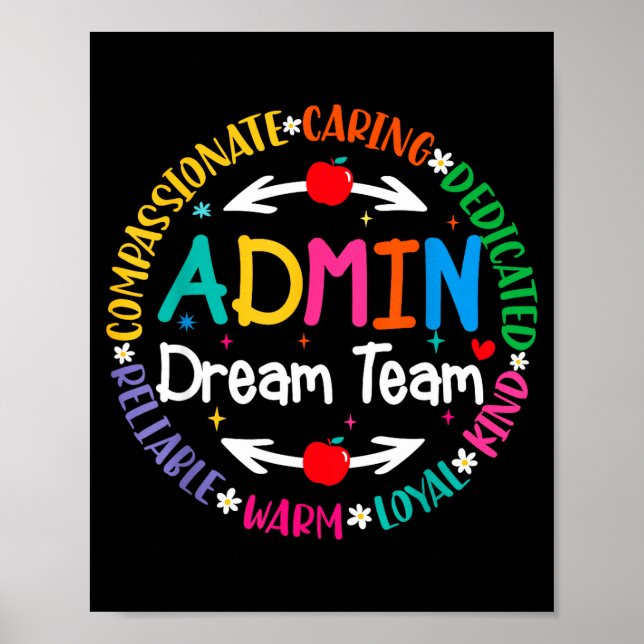 Admin dream team back to school front office poster (Front)