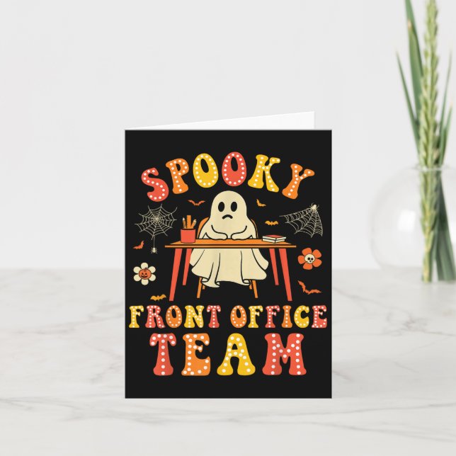 Admin Istant Spooky Front Office Team Halloween Sc Card (Front)