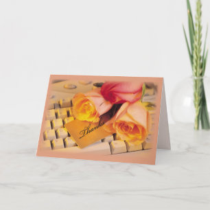 Admin Pro Computer Roses Thanks Thank You Card