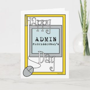 Admin Professionals Day with Computer Card