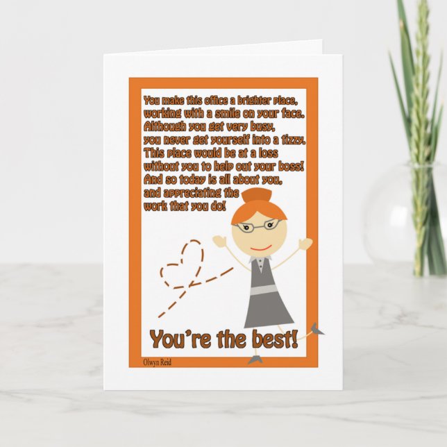 Admin Professionals Day with Verse Card (Front)