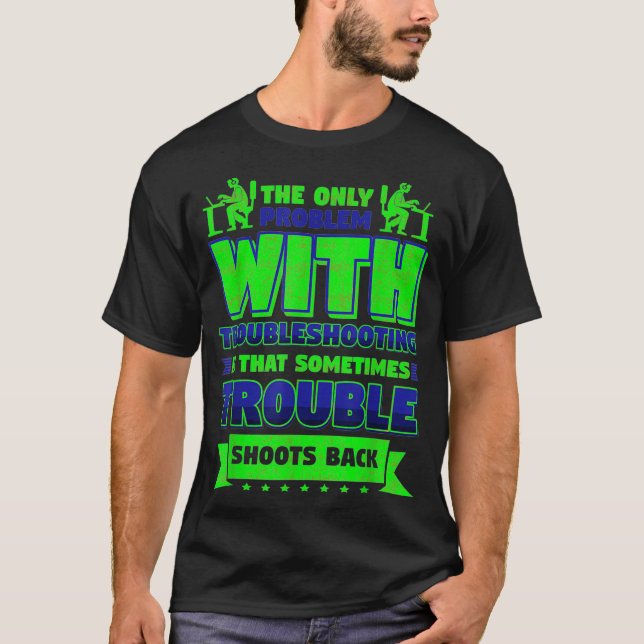 Admin Programmer Linu Binary Trouble T-Shirt (Front)