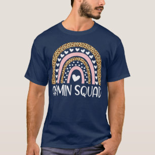 Admin Squad Administrator Rainbow Teacher Back To T-Shirt