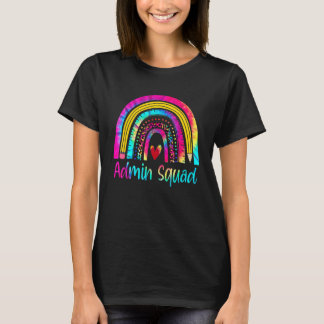 Admin Squad Administrator Tie Dye Teacher Back To  T-Shirt