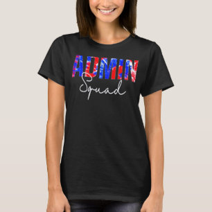 Admin Squad Tie Dye Back To School Women Appreciat T-Shirt