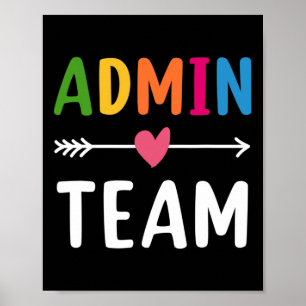 Admin Team Back To School Matching Group Squad Poster