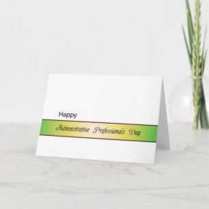 Admininistrative Professionals Day-Green Yellow Thank You Card