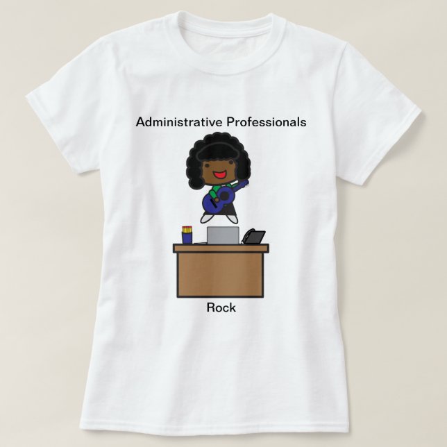 Administrative Admin African American Personalise T-Shirt (Design Front)