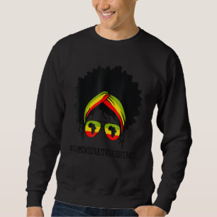 Administrative Assistant African Messy Bun Black H Sweatshirt