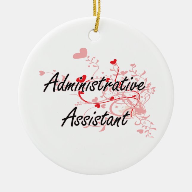 Administrative Assistant Artistic Job Design with Ceramic Tree Decoration (Front)