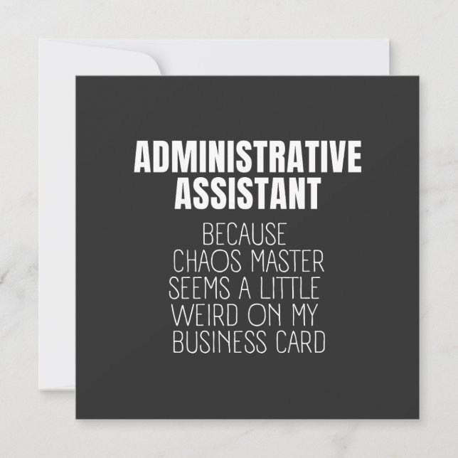 Administrative Assistant Card (Front)