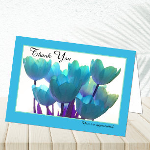 Administrative Assistant Day Card -- Blue Tulips