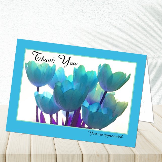 Administrative Assistant Day Card -- Blue Tulips (Creator Uploaded)