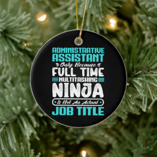 Administrative Assistant Job Title Profession Ceramic Tree Decoration