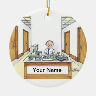 Administrative Assistant - Male Ceramic Tree Decoration