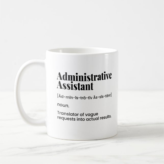 Administrative Assistant, Office Admin Coffee Mug (Left)