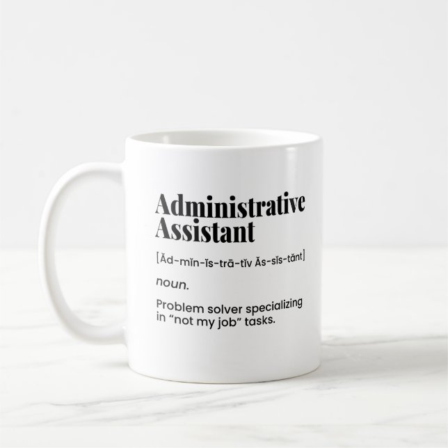 Administrative Assistant, Office Admin Coffee Mug (Left)