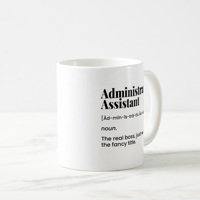 Administrative Assistant, Office Admin Coffee Mug (Front Right)