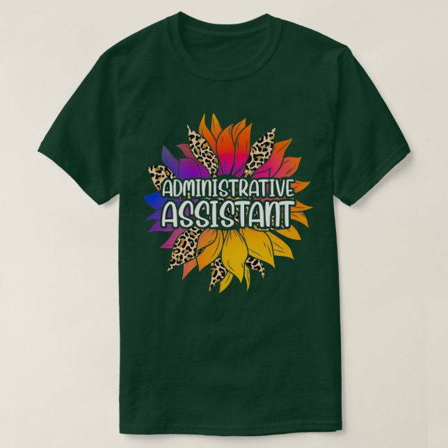 Administrative Assistant Sunflower T-Shirt (Design Front)