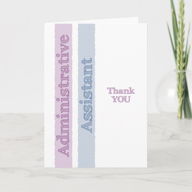 Administrative Assistant Thank You Card (Front)