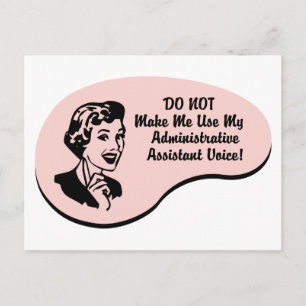 Administrative Assistant Voice Postcard
