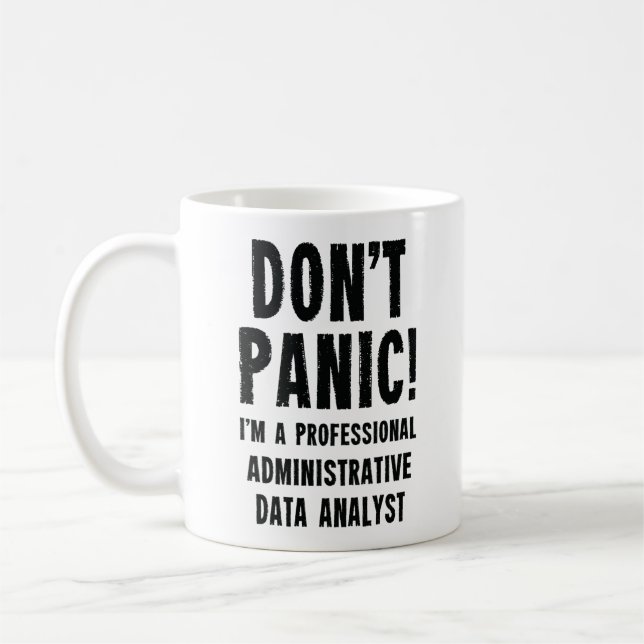 Administrative Data Analyst Coffee Mug (Left)