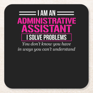 Administrative Professional Assistant Day Square Paper Coaster