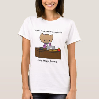 Administrative Professional Cute Cat Personalise T-Shirt