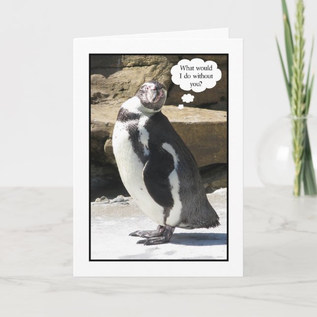 Administrative Professional Day Card - Penguin (Front)