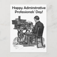 Administrative Professional Day Male Typist Art