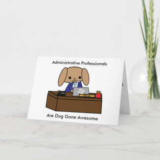 Administrative Professional Male Dog Personalise Card