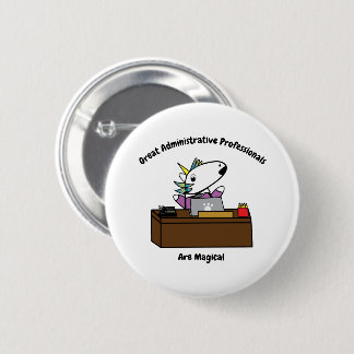 Administrative Professional Unicorn Personalize 6 Cm Round Badge