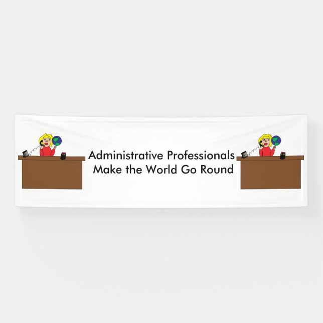 Administrative Professional World (Blonde) Banner (Horizontal)