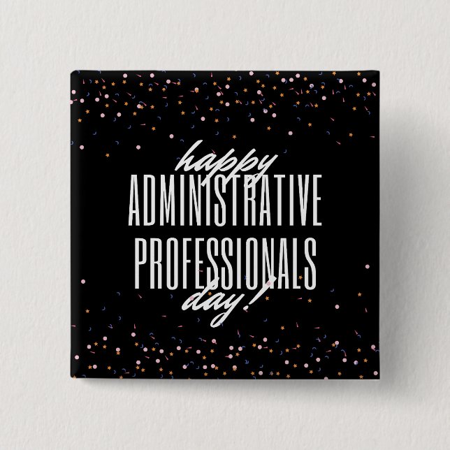 Administrative Professionals Day 15 Cm Square Badge (Front)