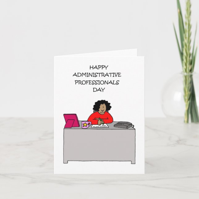 Administrative Professionals Day African American  Card (Front)