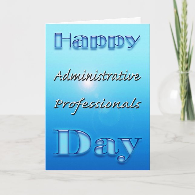 Administrative Professionals Day Blue Cards (Front)
