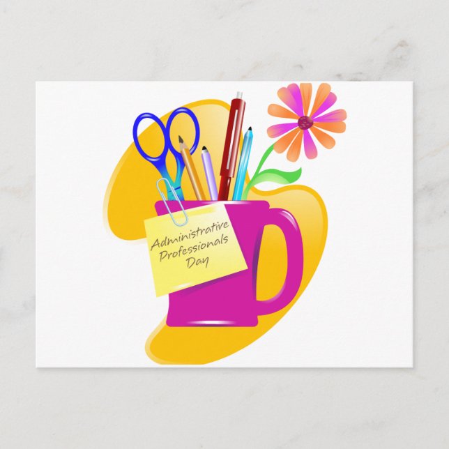 Administrative Professionals Day Design Postcard (Front)