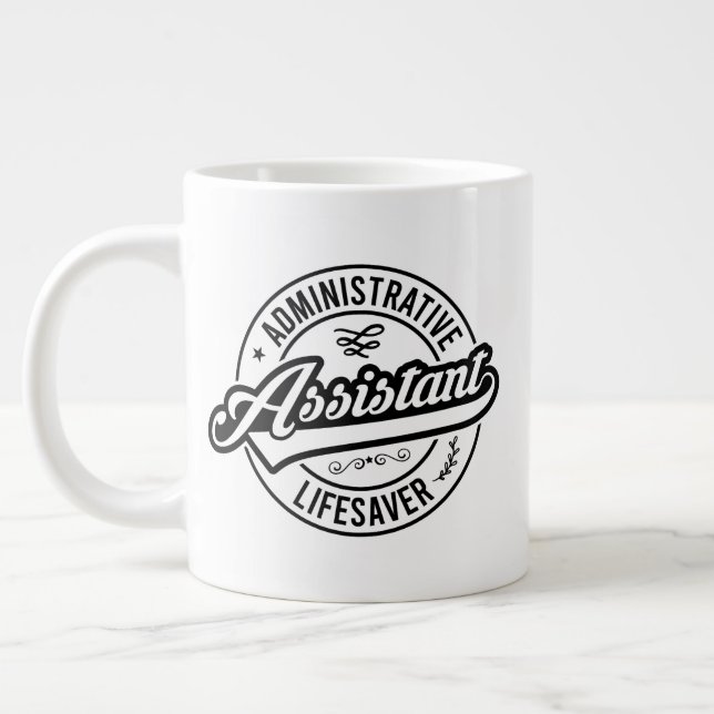 Administrative Professional's Day Lifesaver Large Coffee Mug (Left)