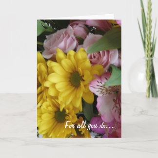 Administrative Professional's Day-Pretty Floral Thank You Card
